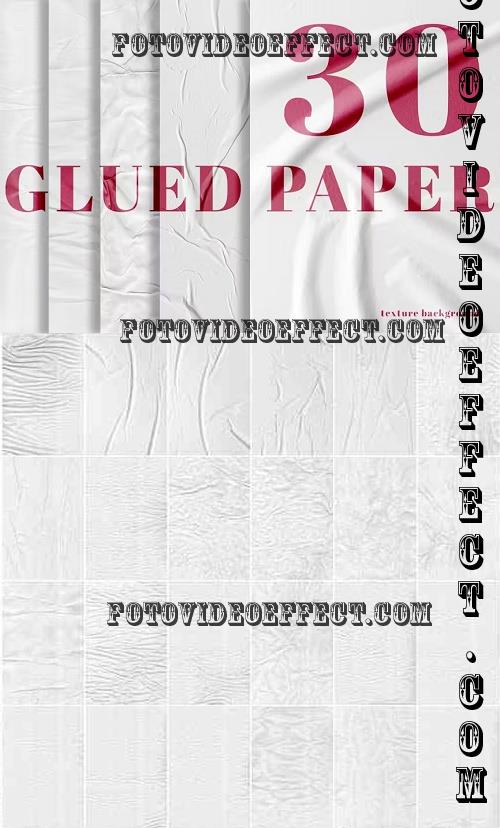 30 Glued Crumpled Paper Texture Backgrounds - DQG9GVS