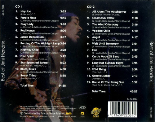 Jimi Hendrix - Best Of (1999) 2CD Lossless