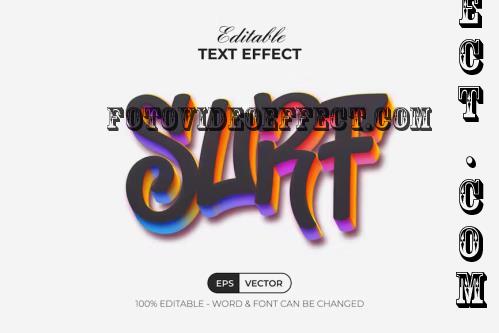 Surf Text Effect Colorful Style - 142899952