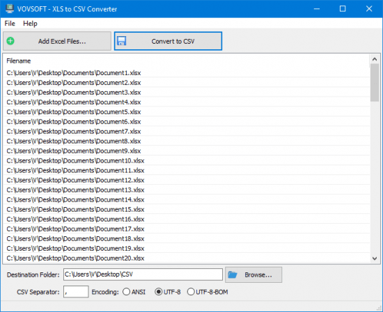 VovSoft XLS to CSV Converter 2.2 Edbac3fc6c3cc3a86d98c9da541cc3a7