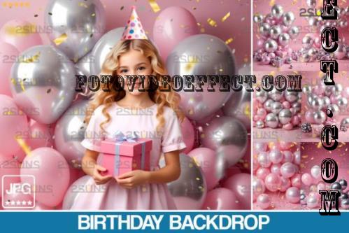 Birthday confetti backdrop party - 145901161