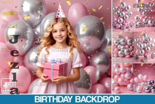 Birthday confetti backdrop party - 145901161