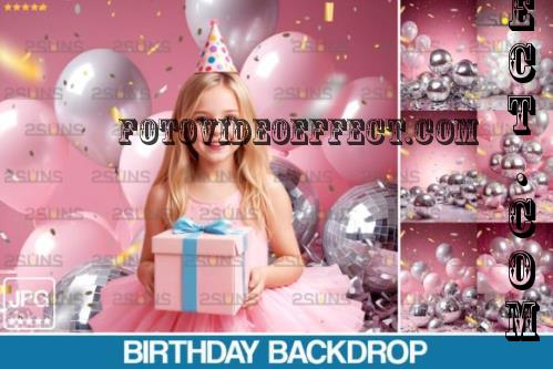 Birthday confetti backdrop party V1- 145901152