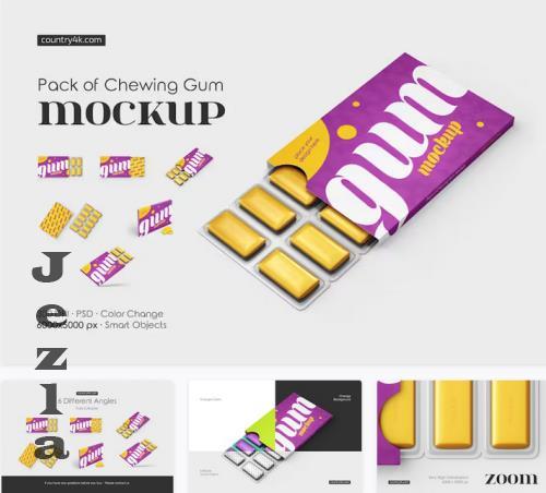 Pack of Chewing Gum Mockup Set - 92502424
