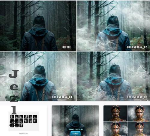 Smoky Fog transparent PNG overlays for photoshop - C9ZAN5E