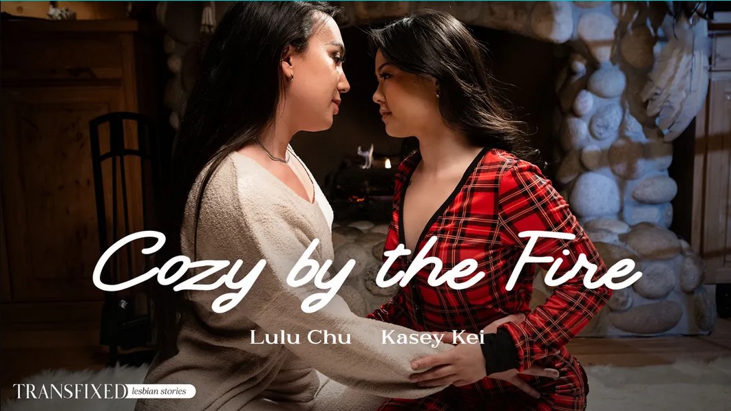 [AdultTime.com] Lulu Chu & Kasey Kei | Cozy by the Fire (18.10.2023) [2023 г., Shemale on Female, Oral, Hardcore, All Sex, Pussy Licking, Bareback, Cumshot, 4K, 2160p, SiteRip]