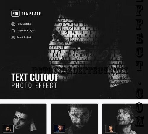 Text Cutout Photo Effect - 3WGR9KJ