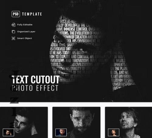 Text Cutout Photo Effect - 3WGR9KJ