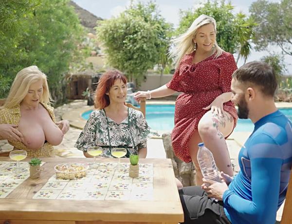 Marina Montana (EU) (55), Sandy Big Boobs (EU) (49), Sper Marie (EU) (49), Stefan Steel (36) - Three hot German MILFs have an outside groupsex party under the sun with one lucky guy - [Mature.nl] (FullHD 1080p)