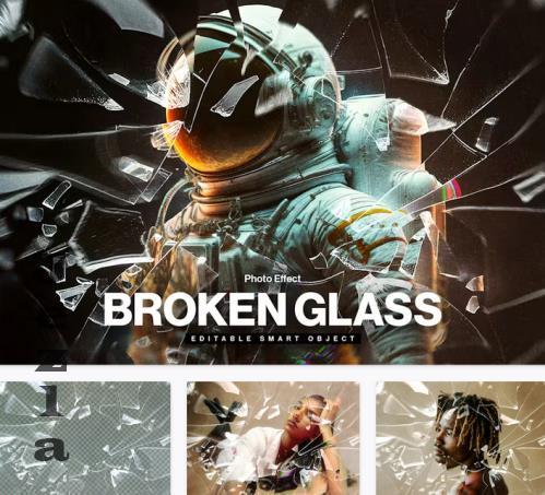 Broken Glass Photo Effect Template - 36UGR7Y