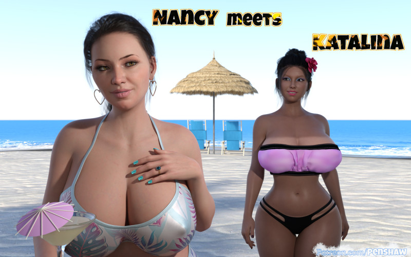 Penshaw - Beach Bunnies - Nancy meets Katalina 3D Porn Comic