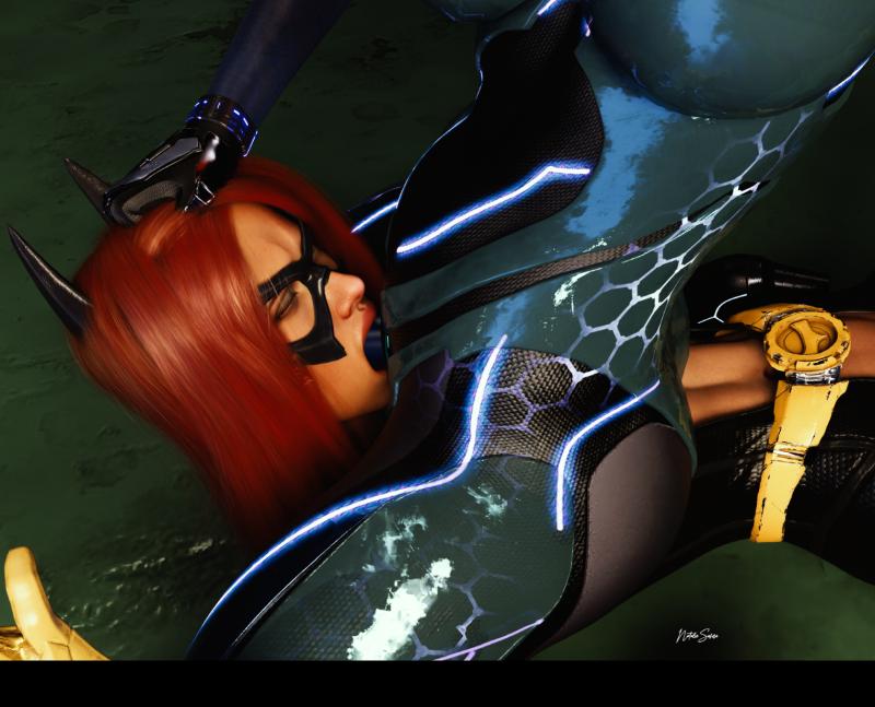 Natalie Safira - Superperil - Fighter Batgirl 3D Porn Comic