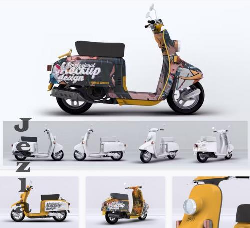 Retro Scooter Mock-Up - 77A9TYD