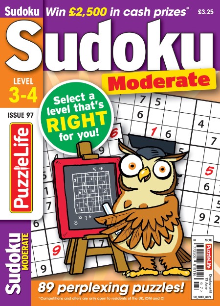 PuzzleLife Sudoku Moderate - Issue 97 - May 2024
