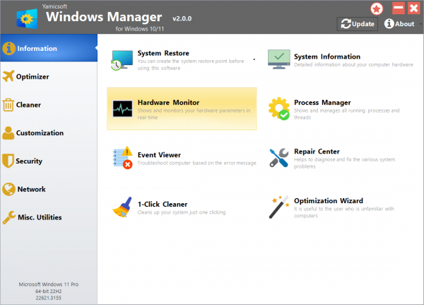 Yamicsoft Windows Manager for Windows 10 & 11 v2.0.0 (x64) Multilingual
