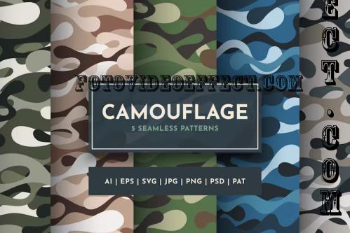 Set 5 Seamless Camouflage Patterns - LU4AKXZ