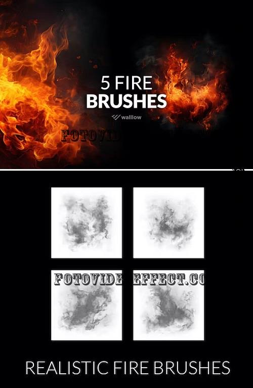 5 Realistic fire photoshop brushes - B6G4DCS