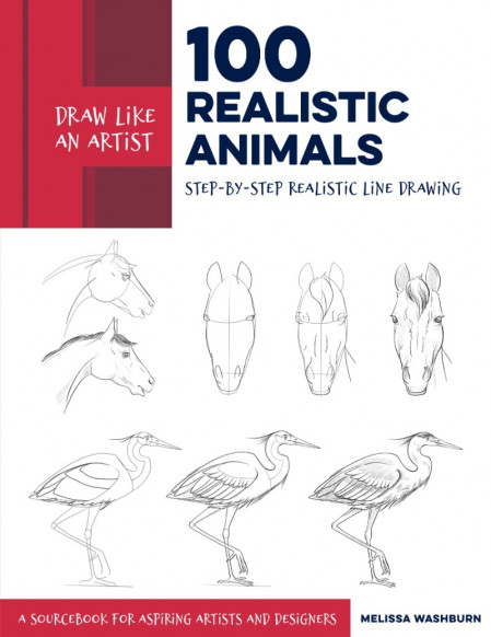 Draw Like an Artist: 100 Realistic Animals: Step-by-Step Realistic Line Drawing **... 5a7f9fe8e09f7885aecfb2a0506d151d