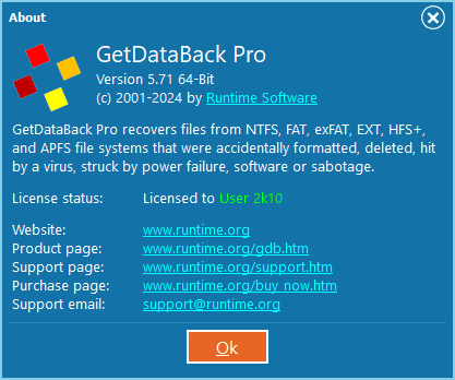 Runtime GetDataBack Pro 5.71