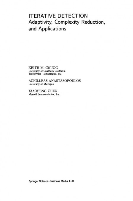 Iterative Detection: Adaptivity, Complexity Reduction, and Applications / Edition ... Dfb368d98c6e2b4c01cf1a982e2d29b5