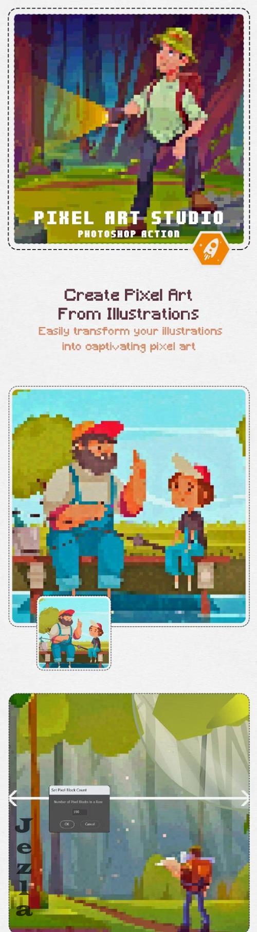 Pixel Art Studio - Pixel Art Effect Action - 49018643