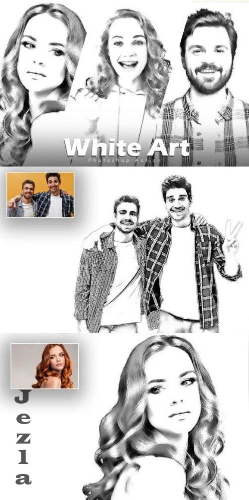 White Art Photoshop Action - 91897710