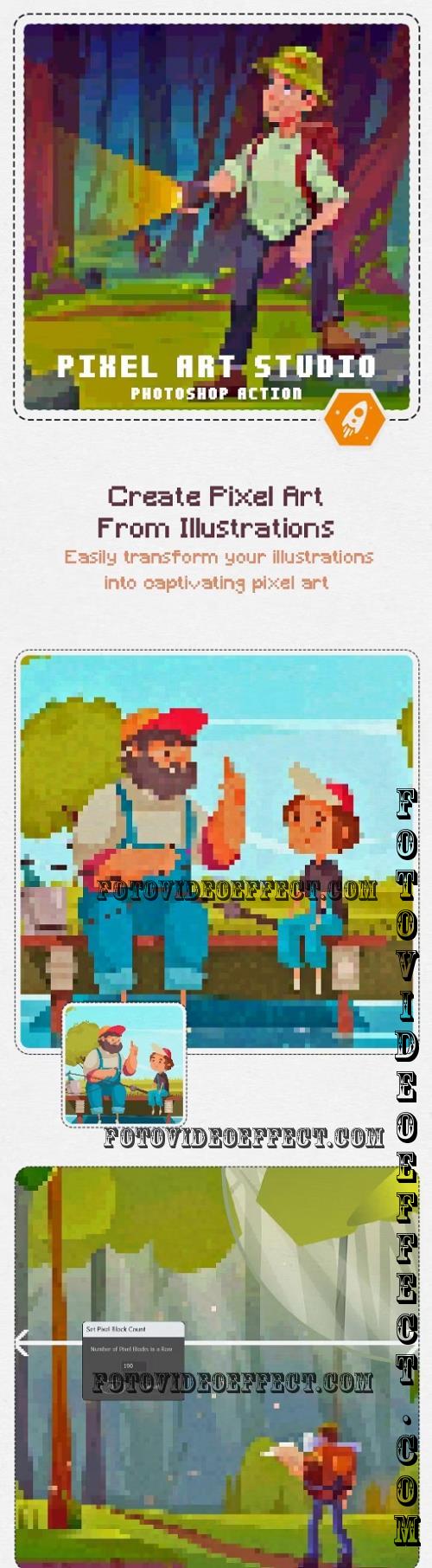 Pixel Art Studio - Pixel Art Effect Action - 49018643