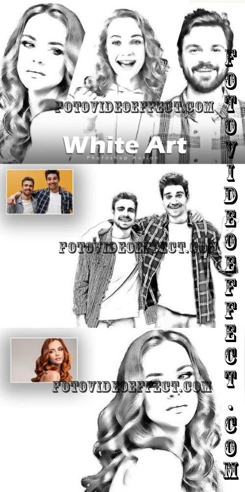 White Art Photoshop Action - 91897710