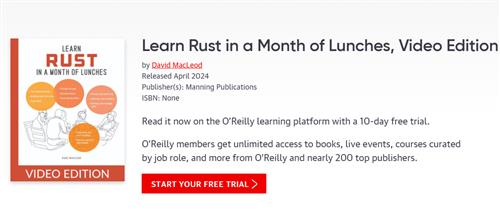 Learn Rust in a Month of Lunches, Video Edition