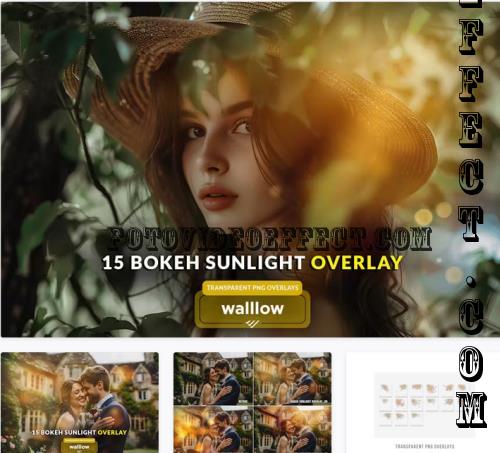 Soft Sunlight bokeh transparent PNG photo overlays - V9G5NKV