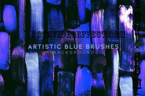 Artistic Blue Brushes Pattern - 202290993