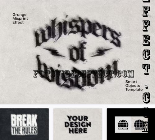 Grunge Print Text & Logo Effect - 202290853