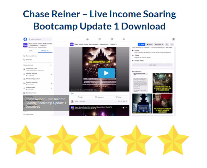 Chase Reiner – Live Income Soaring Bootcamp + Update 1 Download 2024