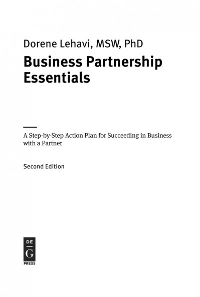 Business Partnership Essentials: A Step-by-Step Action Plan for Succeeding in Busi... 71fa0debd41d1c035bfecee5861b415d