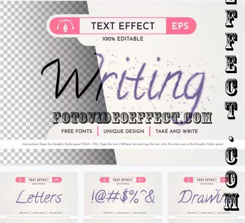 Writing Text Effect, Graphic Style - 196283654