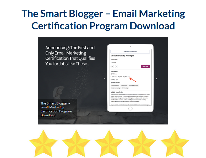 The Smart Blogger – Email Marketing Certification Program Download 2024