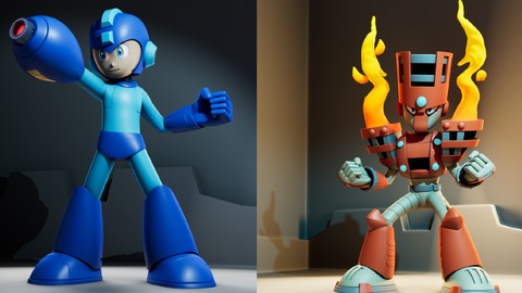 Creating Japanese Game Characters Megaman and Torch Man