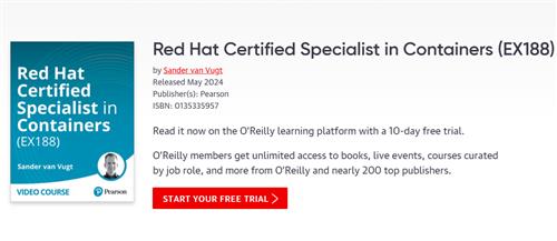 Red Hat Certified Specialist in Containers (EX188) By Sander van Vugt
