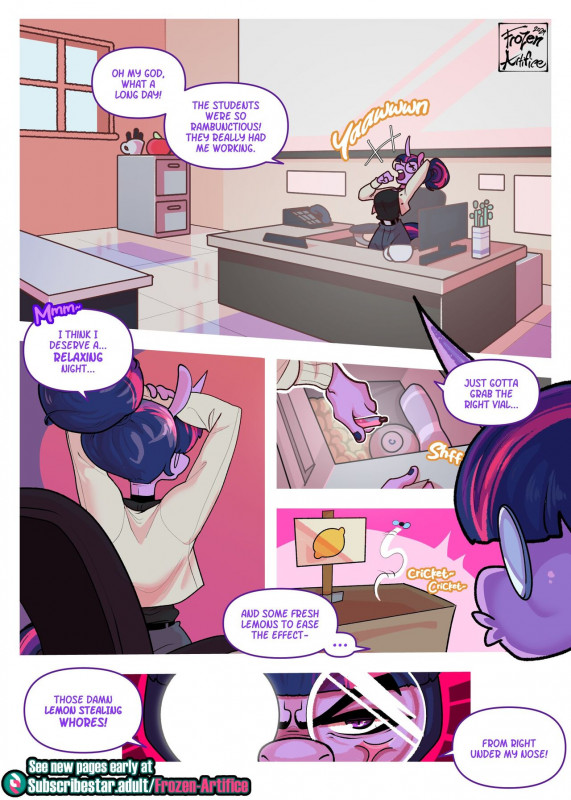 FrozenArtifice - I accidentaly spiked my boss' coffee and gave her a Dick (My Little Pony: Friendship is Magic) Porn Comic