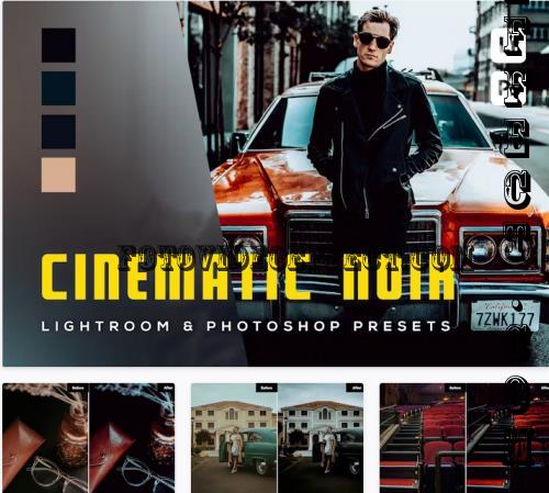 6 Cinematic Noir Lightroon and Phototshop Presets - GJAEZ2A