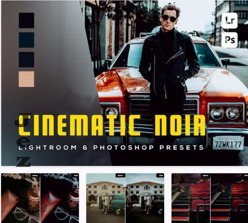 6 Cinematic Noir Lightroon and Phototshop Presets - GJAEZ2A
