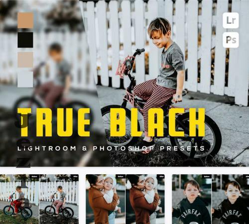 6 True Black Lightroom and Photoshop Presets - S5QKNRS