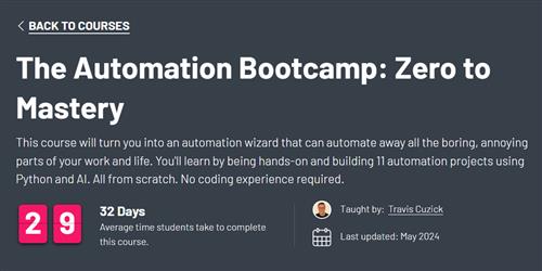 The Automation Bootcamp Zero to Mastery