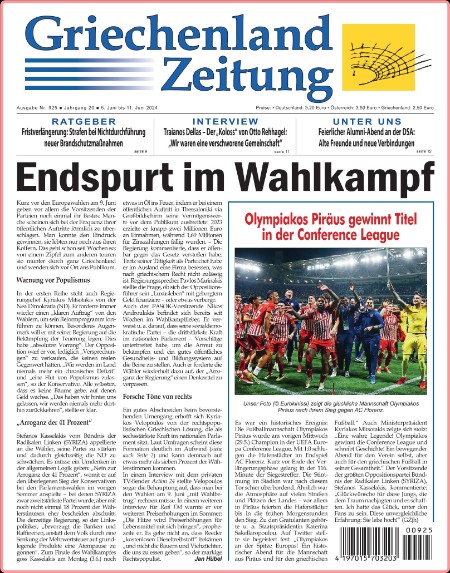 Griechenland Zeitung 5 6 24