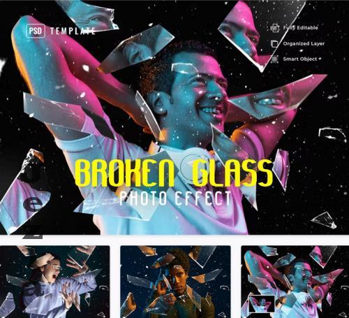Broken Glass Photo Effect - NV58KBN