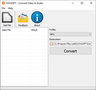 VovSoft Convert Video to Audio 2.2