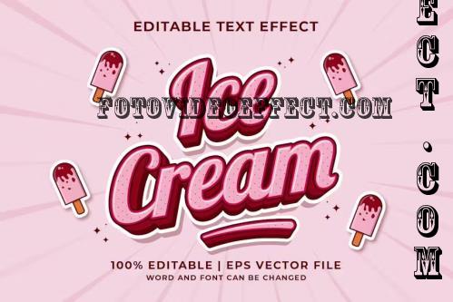 Ice Cream Vector Editable Text Effect - YGCFZES