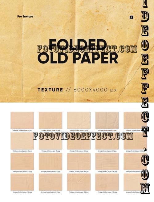 20 Folded Old Paper Texture - 278282499