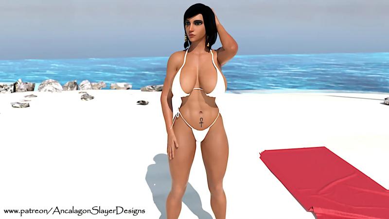 'Pharah's Big Day At The Beach' Scene 3D Porn Comic