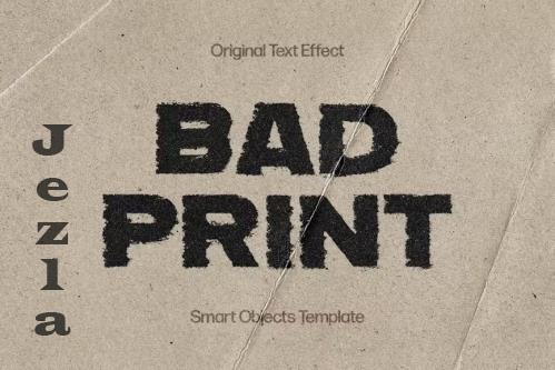 Bad Distressed Print Text Effect - 234739019